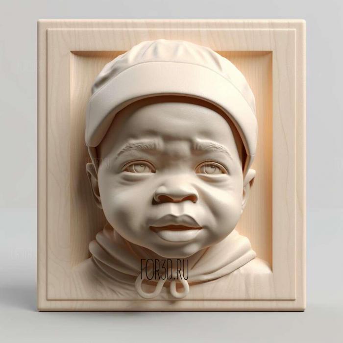 Lil Baby 1 stl model for CNC